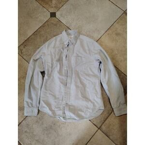 Gap Cotton Oxford Heather Gray Button Down Long Sleeve Shirt Medium Mens